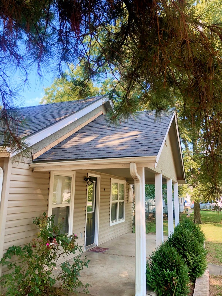 Small residential roof with covered porch