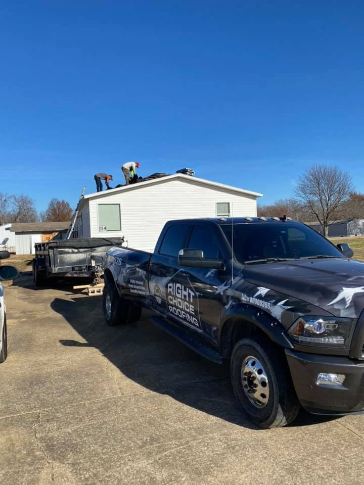 Truck and crew on site