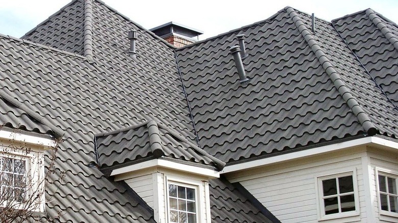 Stone coated steel roofing installed on home