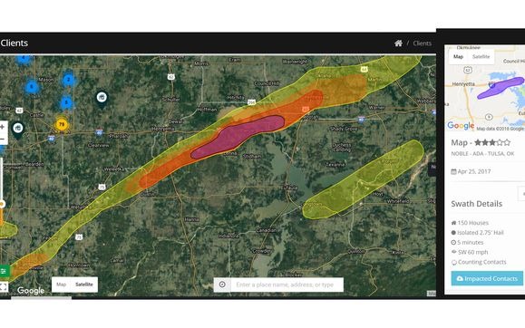Storm damage mapping